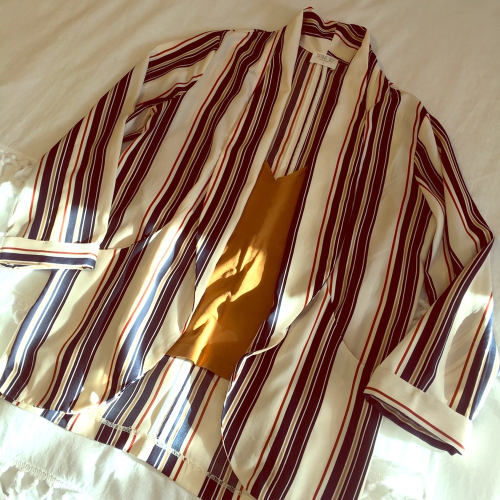 Neutral Striped Blazer